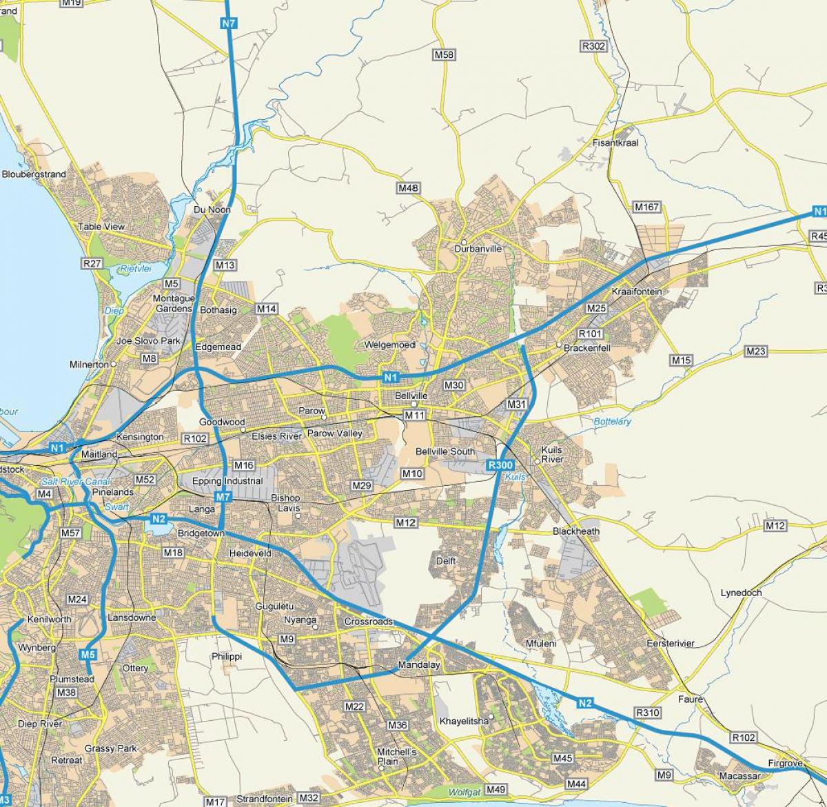 bellville Kapské Mesto mapa