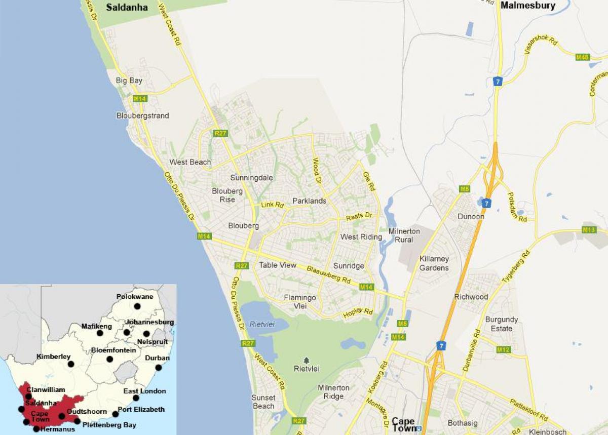 mapa blouberg