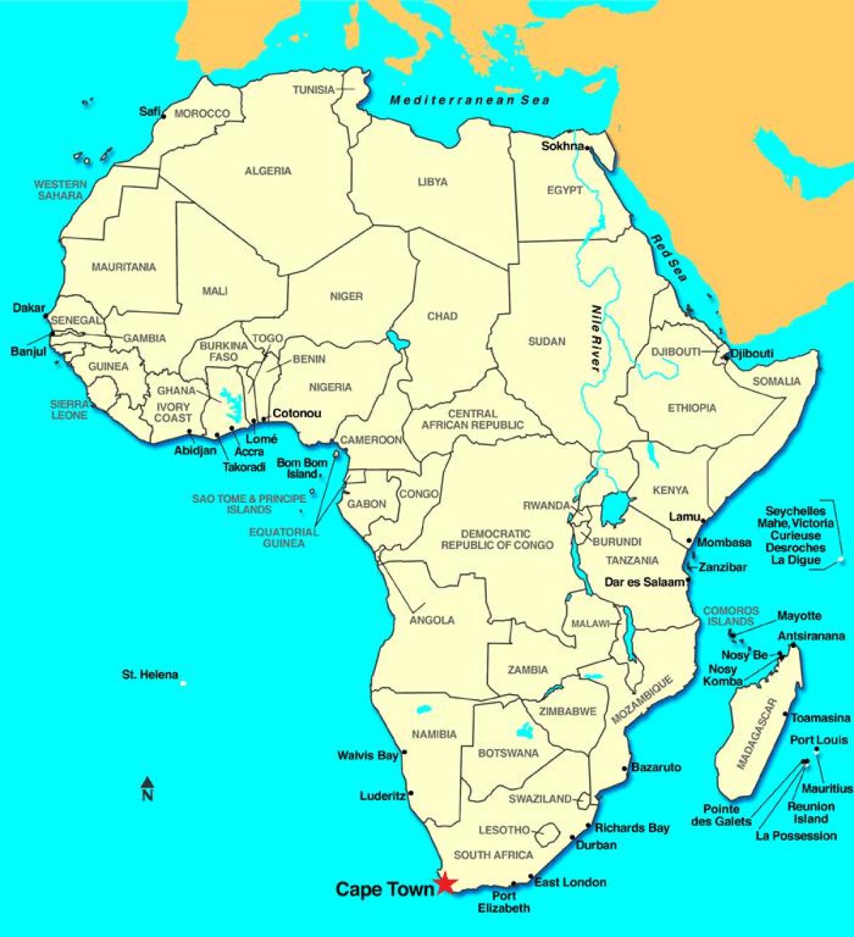 mys afrika mapa