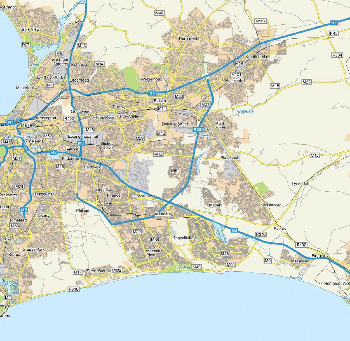 mapa mesta delft Kapské Mesto