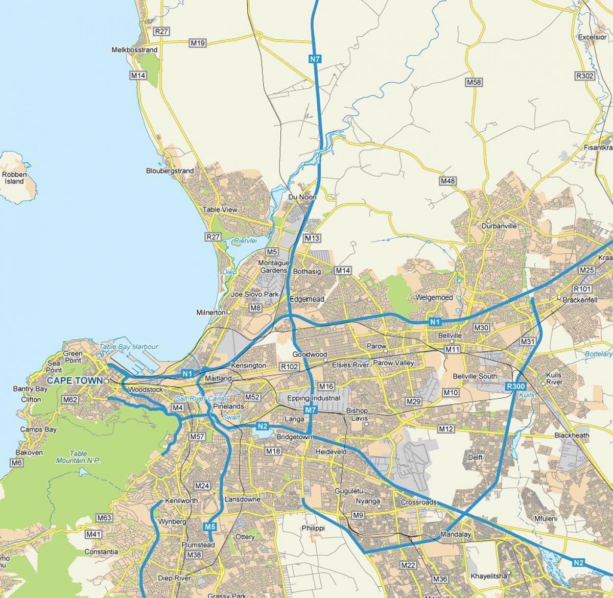 mapa edgemead Kapské Mesto