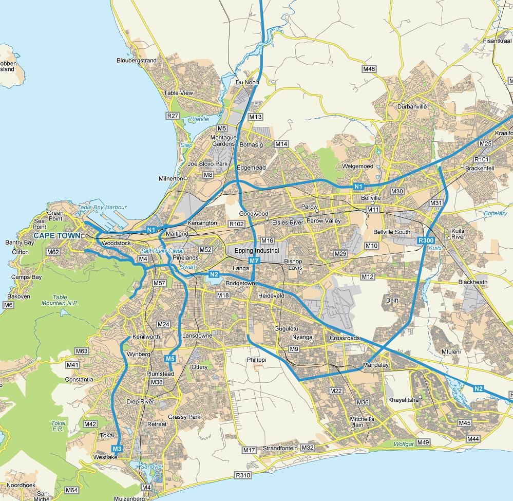 mapa epping Kapské Mesto