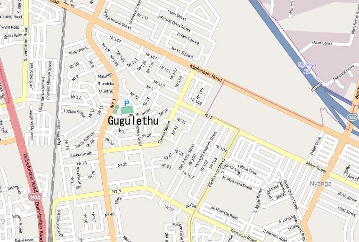 mapa gugulethu Kapské Mesto