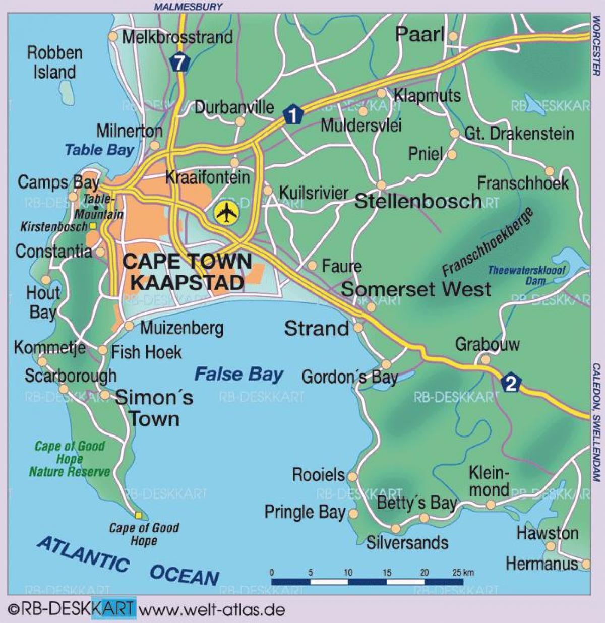 mapu Kapského Mesta
