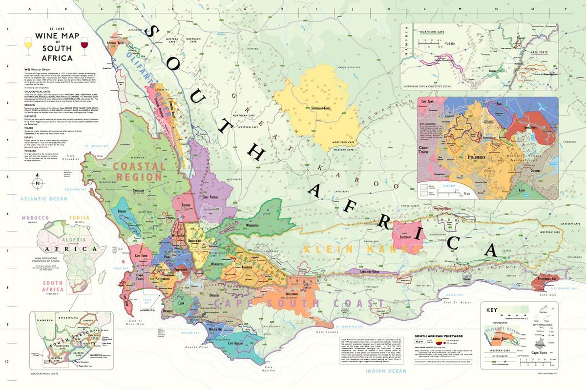 mapa franschhoek vinárstvo