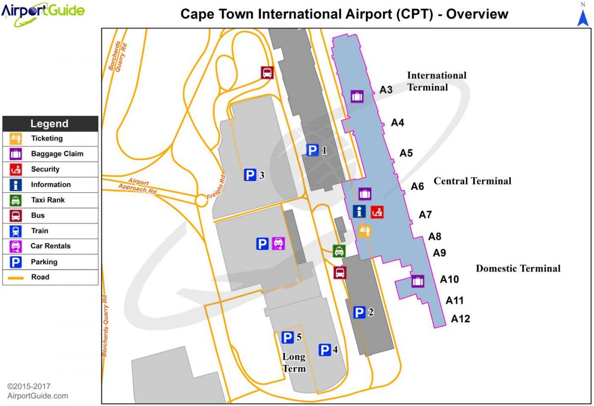 Cape Town international airport mapu