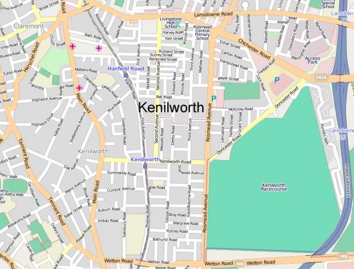 mapa Kapskom Meste kenilworth