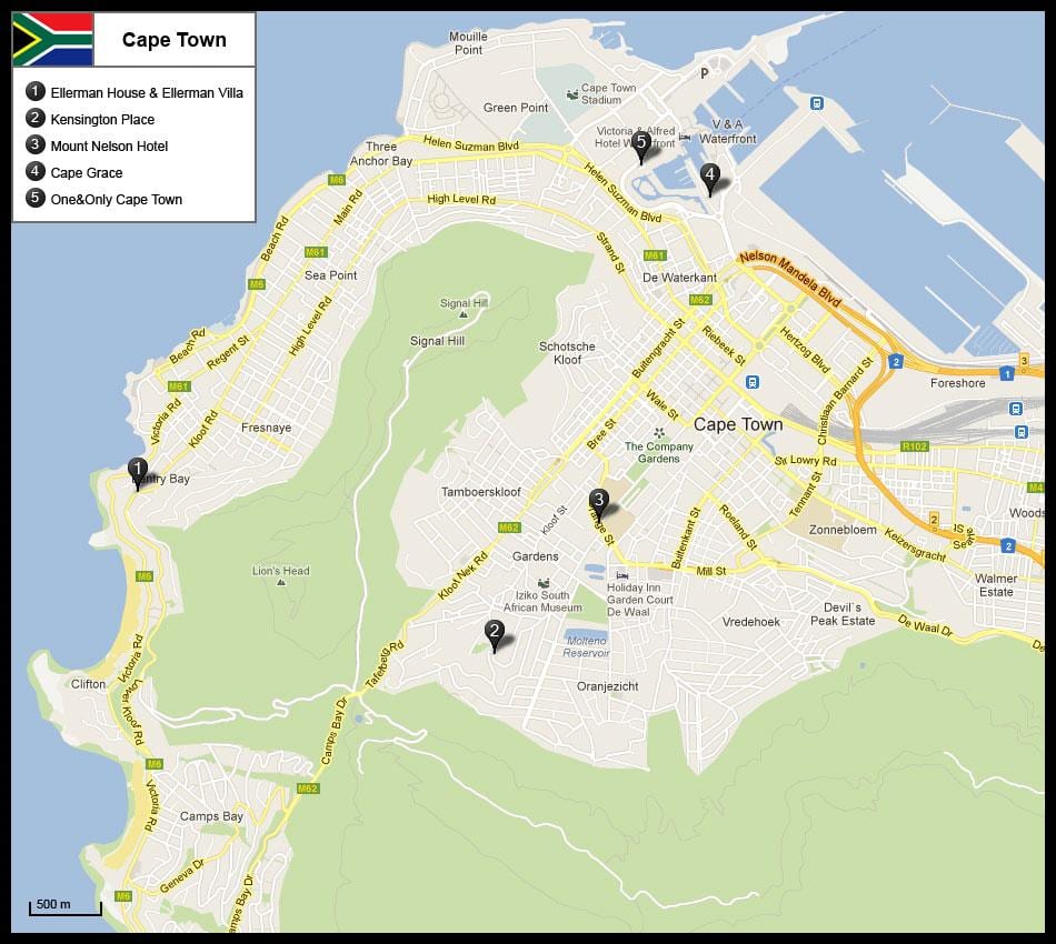 mapa kensington Kapské Mesto