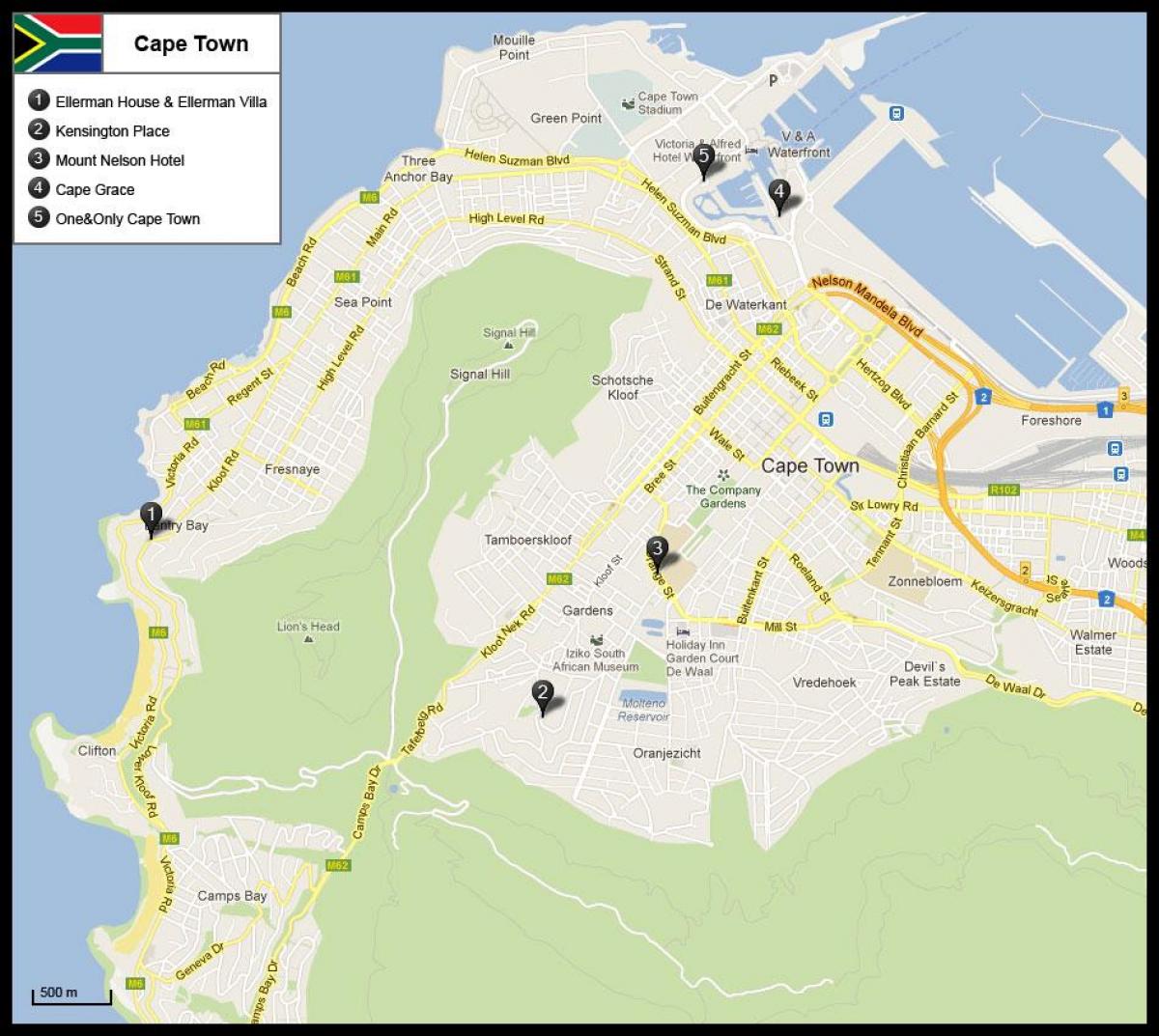mapa kensington Kapské Mesto