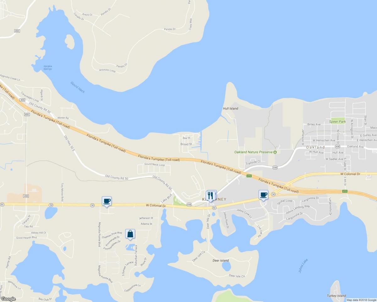 mapa killarney záhrady
