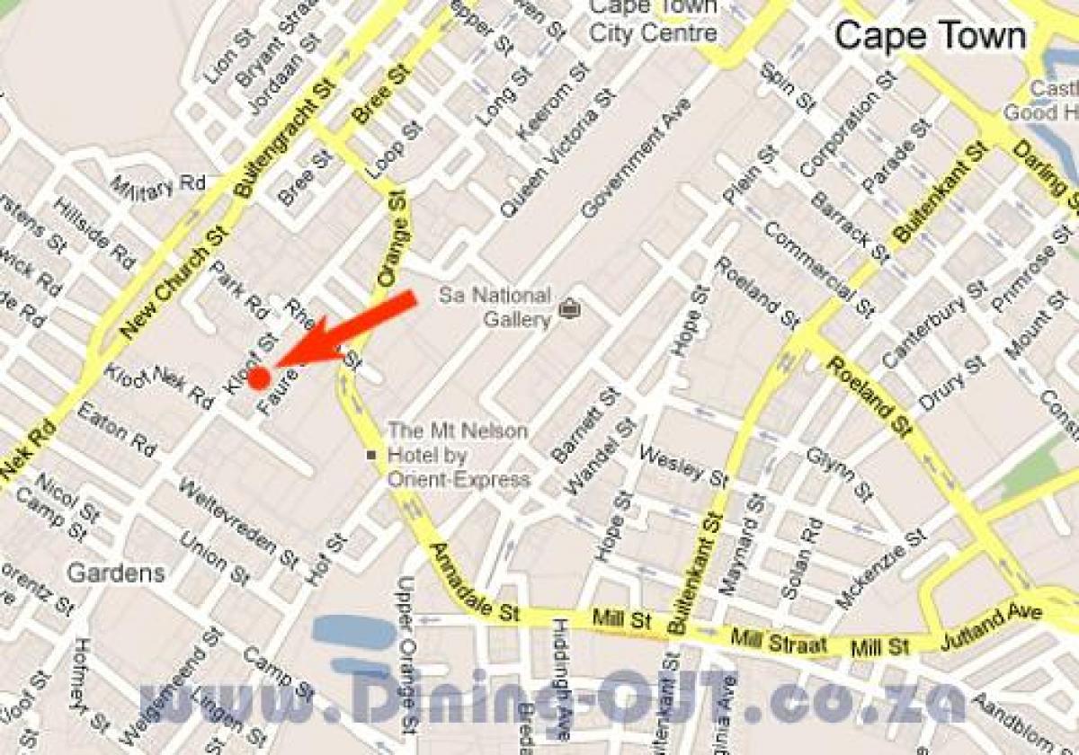 mapa kloof street Kapské Mesto