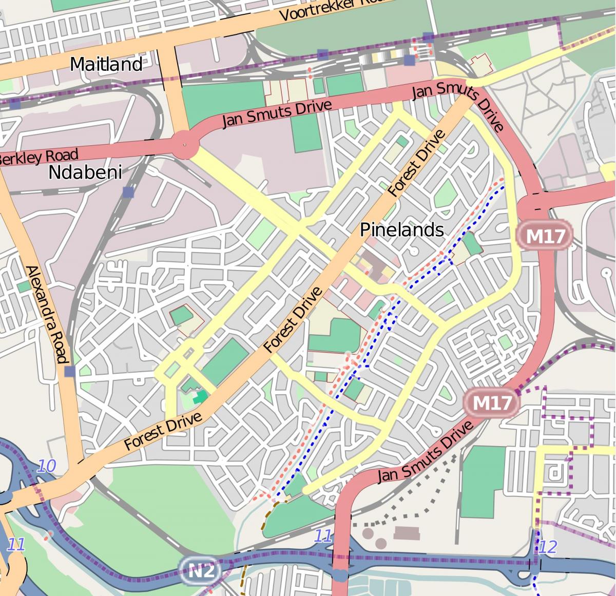 mapa maitland Kapské Mesto