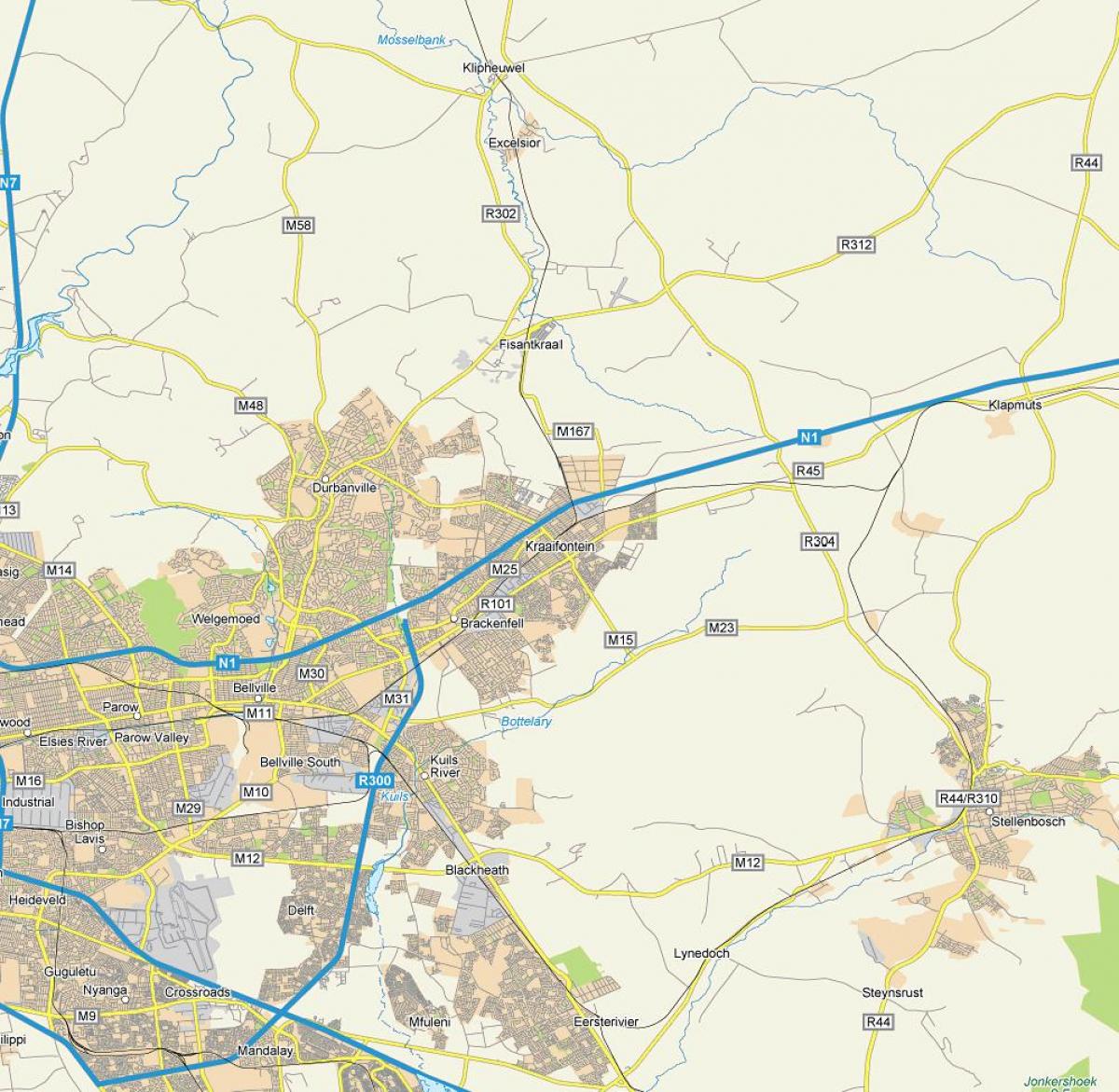mapa kraaifontein Kapské Mesto