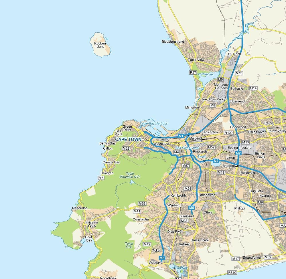 mapa capetown