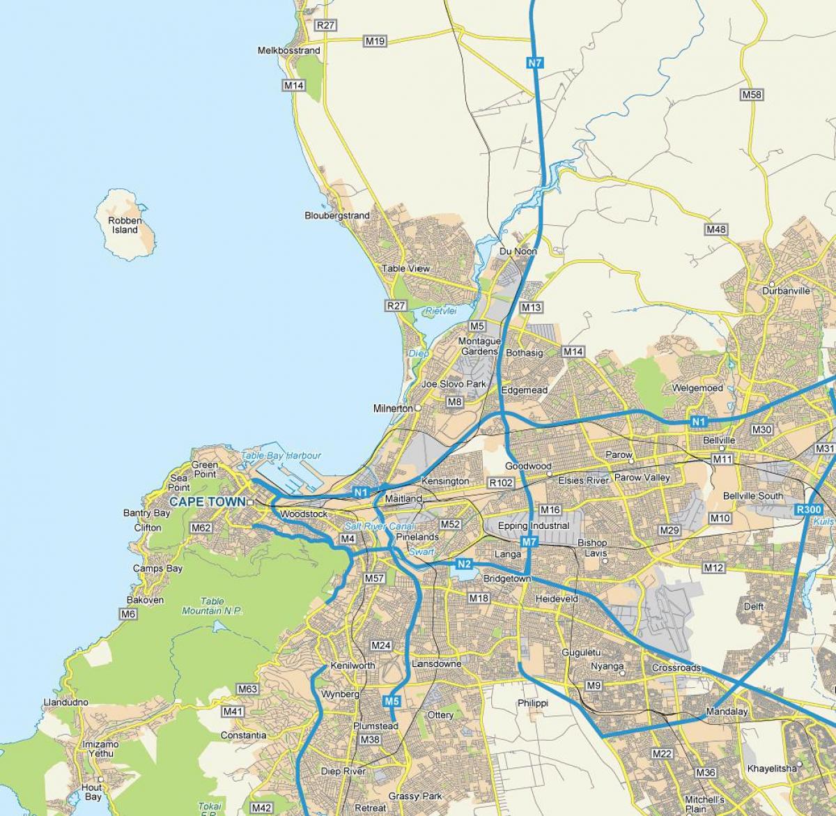 milnerton Kapské Mesto mapa