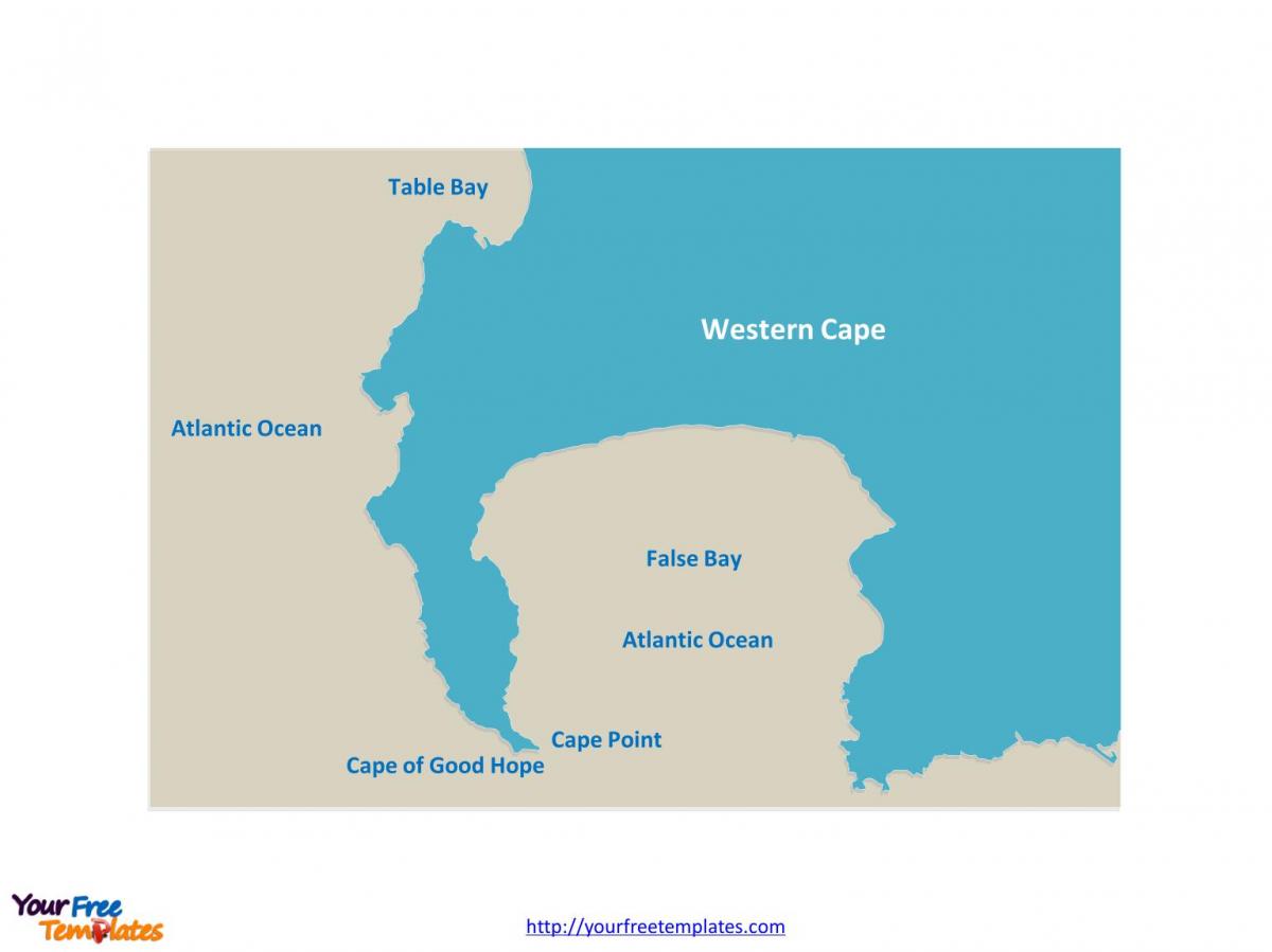 mapa table bay v Južnej Afrike