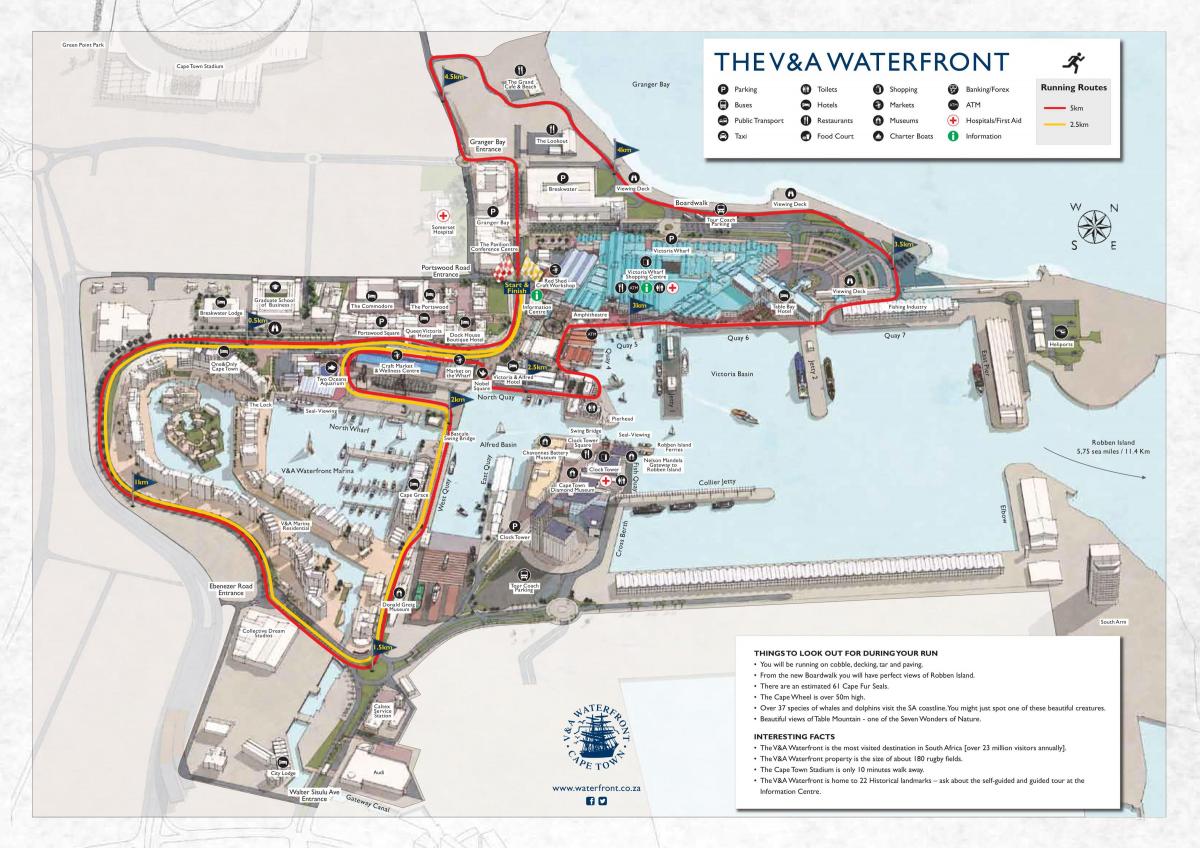 mapa v&a waterfront mall