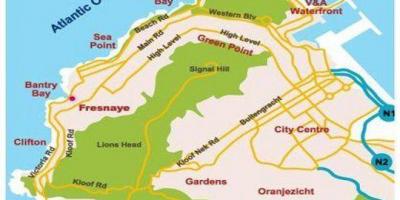 Mapa bantry bay Kapské Mesto