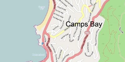 Mapa camps bay Kapské Mesto