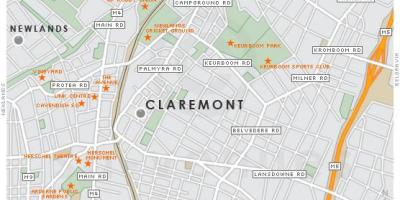 Mapa claremont Kapské Mesto