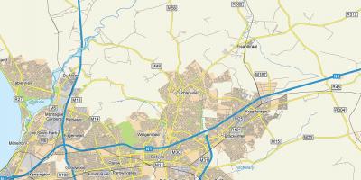 Mapa durbanville predmestia