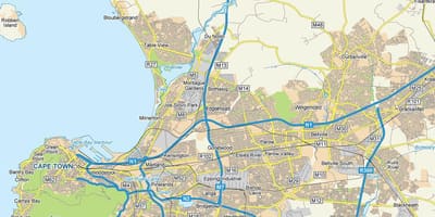 Mapa edgemead Kapské Mesto