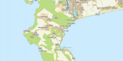 Mapa fish hoek Južná Afrika