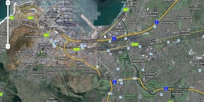 Mapu Kapského Mesta satelit