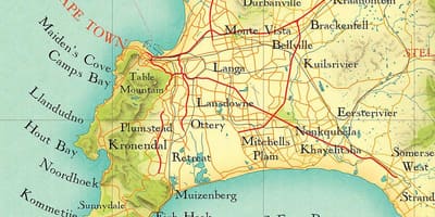 Kapské Mesto polohy na mape