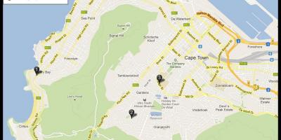 Mapa kensington Kapské Mesto
