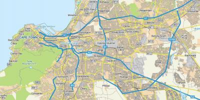Mapa langa Kapské Mesto