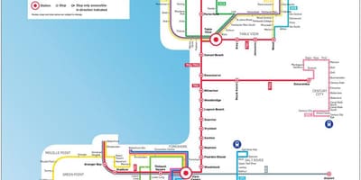 Kapské Mesto myciti autobusová zastávka, mapu