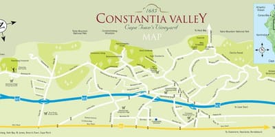 Mapa constantia Kapské Mesto