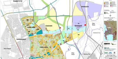 Mapa parkov Kapské Mesto 