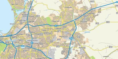 Mapa street mape z bellville Kapské Mesto