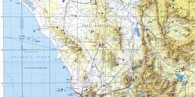 Kapské Mesto topografických máp