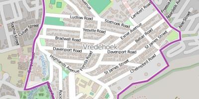 Mapa vredehoek Kapské Mesto